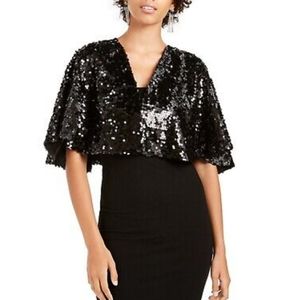 NWT Teeze Me Sequin Caplet Shrug